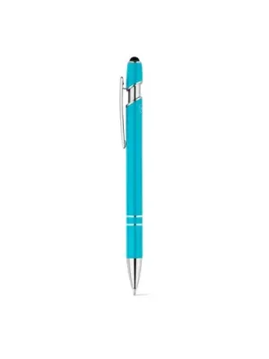 NEIL. Bolígrafo con cuerpo de aluminio reciclado (100% rAL) y puntero táctil – Bleu clair