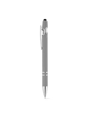 NEIL. Bolígrafo con cuerpo de aluminio reciclado (100% rAL) y puntero táctil – Gris