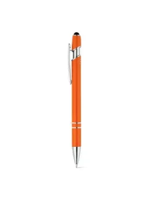 NEIL. Bolígrafo con cuerpo de aluminio reciclado (100% rAL) y puntero táctil – Orange