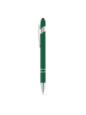 NEIL. Bolígrafo con cuerpo de aluminio reciclado (100% rAL) y puntero táctil – Vert foncé