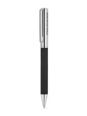 SLAUGHTER. Stainless steel ballpoint pen with a glossy finish and black ink by Dokumental®