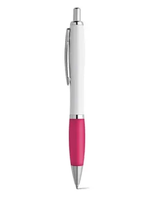 MOVE BK. Stylo à bille en ABS blanc avec clip en métal