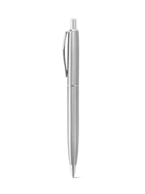 DOOLI. Stylo à bille en acier inoxydable (53 % recyclé), avec corps brillant