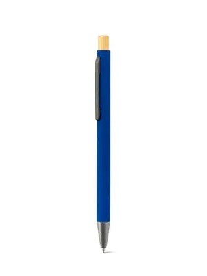 ZYLEN. Ballpoint pen in recycled aluminum (100% rAL), with rubber finish – Bleu
