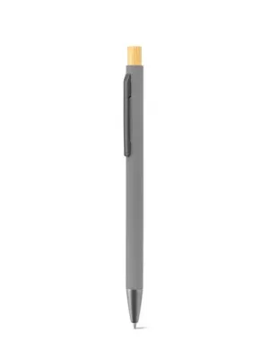 ZYLEN. Ballpoint pen in recycled aluminum (100% rAL), with rubber finish – Gris