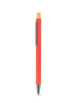 ZYLEN. Ballpoint pen in recycled aluminum (100% rAL), with rubber finish – Rouge