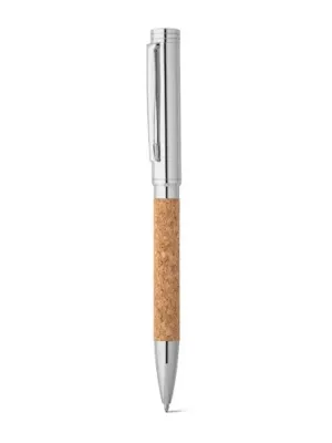 CORKO. Cork and metal ballpoint pen with twist mechanism