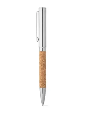CORKO. Cork and metal ballpoint pen with twist mechanism – Naturel