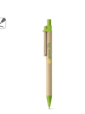 NAIROBI. Kraft paper ball pen with wooden clip