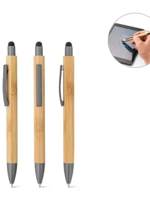 ZOLA. Stylo bille en bambou avec finitions mattes