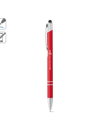 GALBA. Aluminium ball pen with touch tip and clip