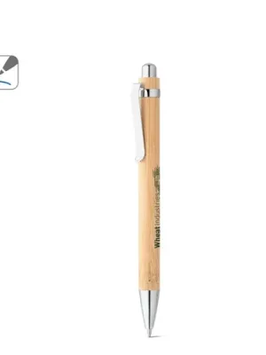 HERA. Stylo en bambou avec clip en métal