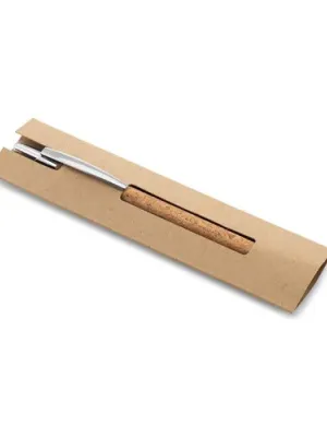 NATURA. Stylo en liège et aluminium recyclé (100 % rAL) avec clip