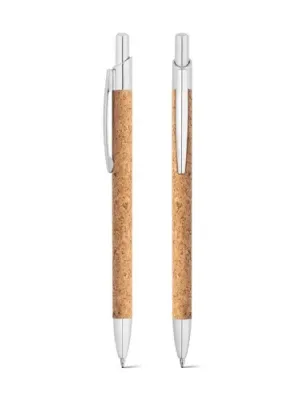NATURA. Stylo en liège et aluminium recyclé (100 % rAL) avec clip