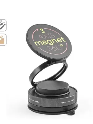 KEPLER. Soporte magnético para móvil con sistema de fijación por vacío para superficies lisas y no lisas (rotación 360º)