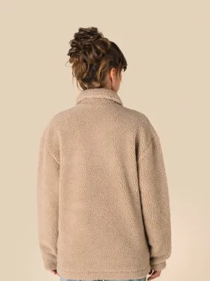 Unisex sherpa dropped shoulders overshirt