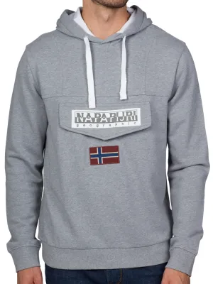 Burgee SUM 3 hooded sweatshirt – Medium grey melange