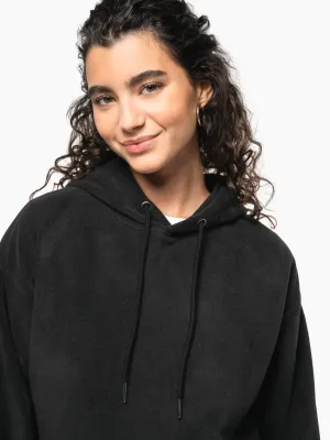 Sudadera con capucha oversize de micropolar reciclada unisex