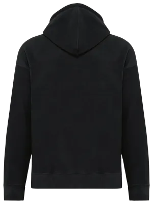 Sudadera con capucha oversize de micropolar reciclada unisex – Black