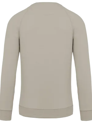 Men's organic cotton crew neck raglan sleeve sweatshirt – Clay