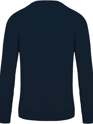 Men's organic cotton crew neck raglan sleeve sweatshirt – Navy