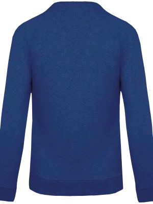 Men's organic cotton crew neck raglan sleeve sweatshirt – Ocean Blue Heather