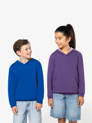 Kids' contrast hooded sweatshirt