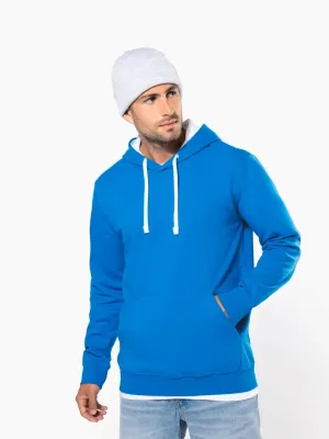 Sweat-shirt capuche contrastée homme