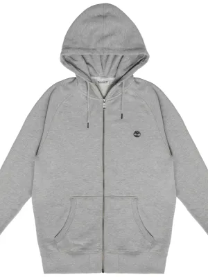Sudadera con capucha y cremallera Exeter River de hombre – Medium Grey Heather