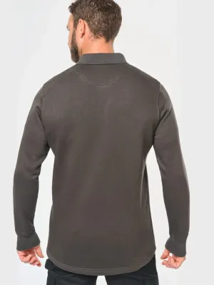 Men's polo neck sweatshirt