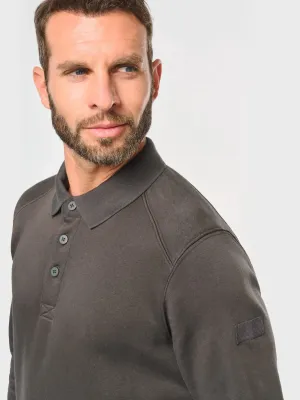 Men's polo neck sweatshirt