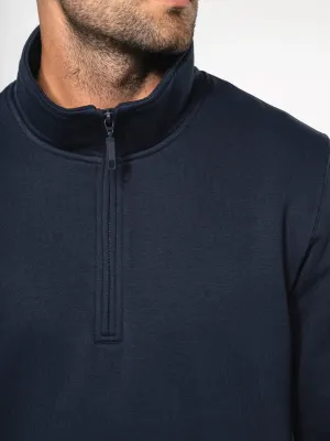Zipped neck sweatshirt