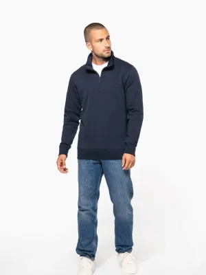 Zipped neck sweatshirt