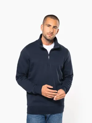 Zipped neck sweatshirt