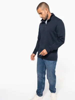 Zipped neck sweatshirt