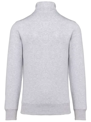 Zipped neck sweatshirt – Ash Heather