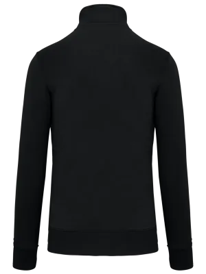 Zipped neck sweatshirt – Black