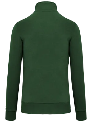 Zipped neck sweatshirt – Forest Green
