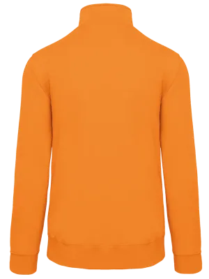 Zipped neck sweatshirt – Orange