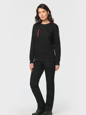 Sweat-shirt Day To Day zip poche contrastée unisexe
