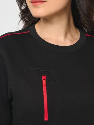Sweat-shirt Day To Day zip poche contrastée unisexe