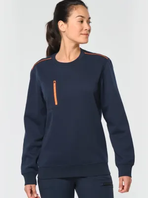 Sweat-shirt Day To Day zip poche contrastée unisexe