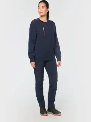 Sweat-shirt Day To Day zip poche contrastée unisexe