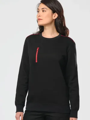 Sweat-shirt Day To Day zip poche contrastée unisexe