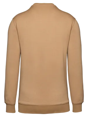 Sweat-shirt Day To Day zip poche contrastée unisexe – Camel / Black