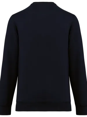 Sweat-shirt Day To Day zip poche contrastée unisexe – Navy / Fluorescent Orange