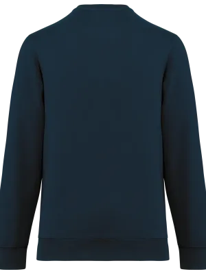 Sweat-shirt Day To Day zip poche contrastée unisexe – Navy / Fluorescent Yellow