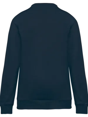 Sweat-shirt Day To Day zip poche contrastée unisexe – Navy / Silver