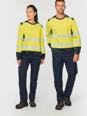 Unisex recycled safety sweatshirt, crew neck