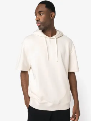 Sweat-shirt écoresponsable à capuche à épaules tombantes manches courtes French Terry unisexe